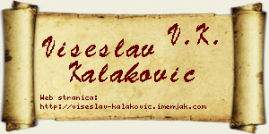 Višeslav Kalaković vizit kartica